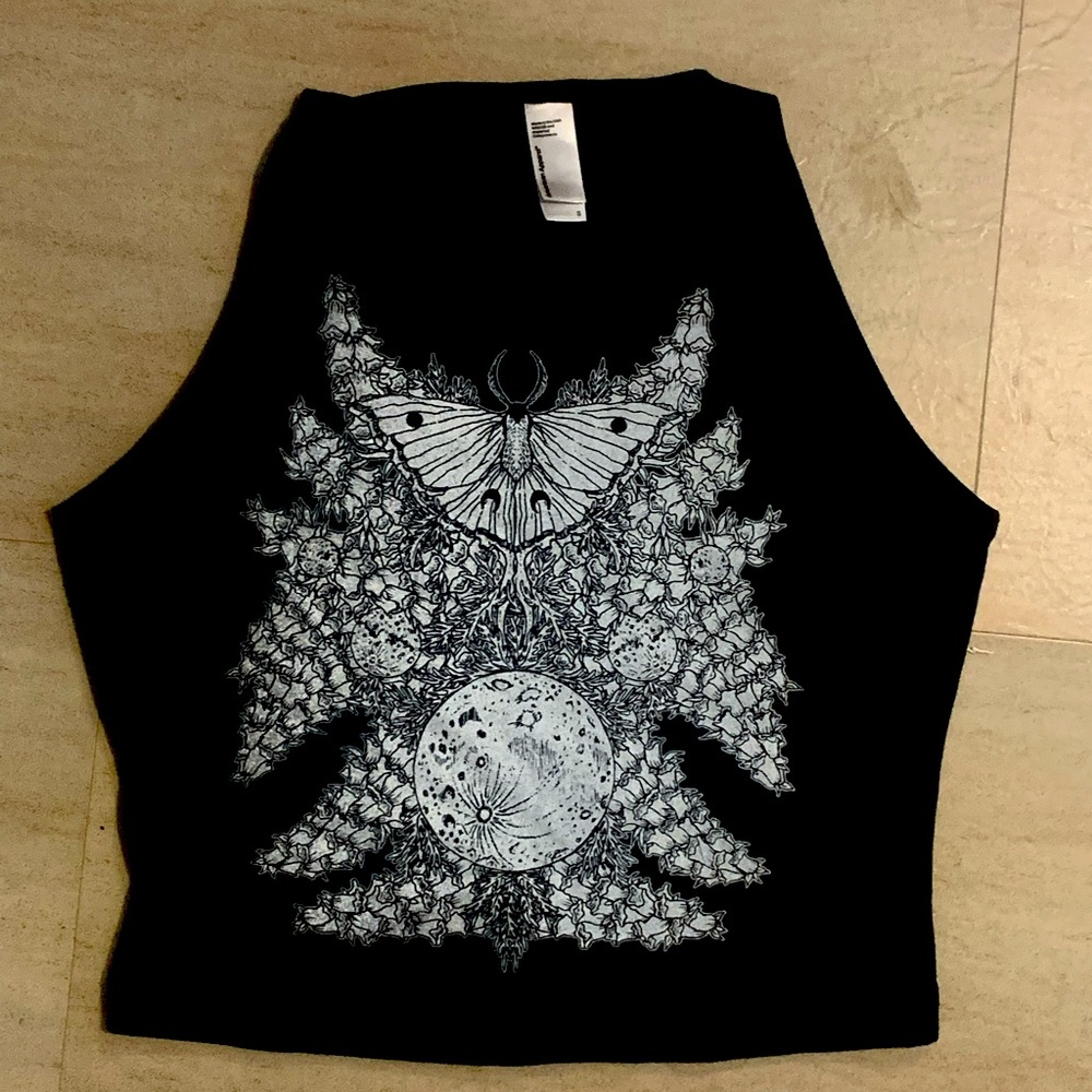 Size Small Moth American Apparel Crop Tank Top